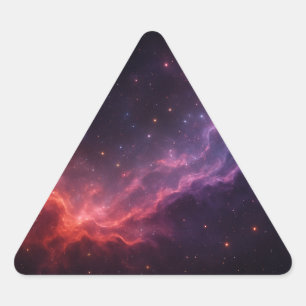 Sticker Triangulaire Nebula violette