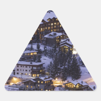 Sticker Triangulaire Neige de Courchevel