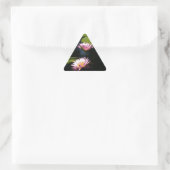 Sticker Triangulaire Nénuphars de Lotus violets roses (Sac)