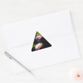 Sticker Triangulaire Nénuphars de Lotus violets roses (Enveloppe)