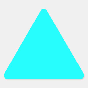 Sticker Triangulaire Néon bleu clair 00ffff