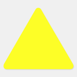 Sticker Triangulaire Néon jaune brillant Fluorescent
