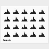 Sticker Triangulaire Noir blanc New York Silhouette (Feuille)