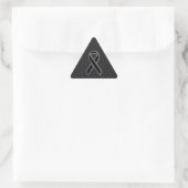 Sticker Triangulaire Noir Chrome Style Ribbon Sensibilisation (Sac)