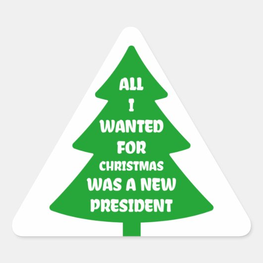 Sticker Triangulaire Nouveau président pour Noël (Devant)