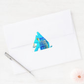 Sticker Triangulaire ocopi bleu coloré (Enveloppe)
