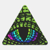 Sticker Triangulaire Oeil-Reptilien (Devant)