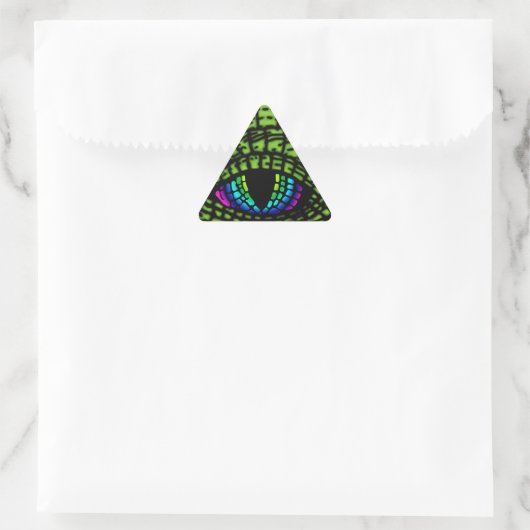 Sticker Triangulaire Oeil-Reptilien (Sac)