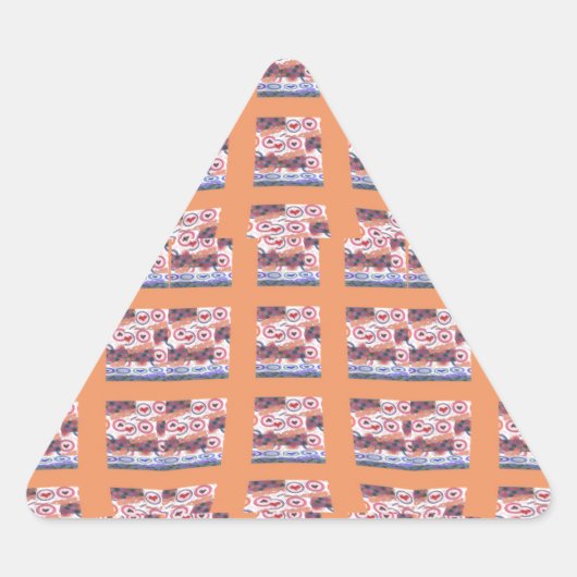 Sticker Triangulaire Oeuvre d'art unique et élégante pour tous les âges (Devant)
