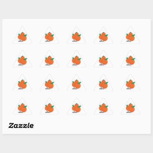 Sticker Triangulaire Oh Clementine (Feuille)