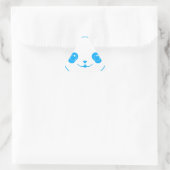Sticker Triangulaire Ours bleu Kawaii Panda (Sac)