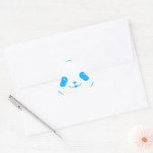 Sticker Triangulaire Ours bleu Kawaii Panda (Enveloppe)
