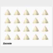 Sticker Triangulaire Ours polaire câlin (Feuille)