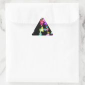 Sticker Triangulaire "PAIX" dans l'art des fleurs Imprimer (Sac)