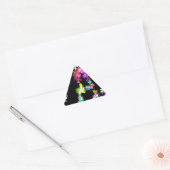 Sticker Triangulaire "PAIX" dans l'art des fleurs Imprimer (Enveloppe)