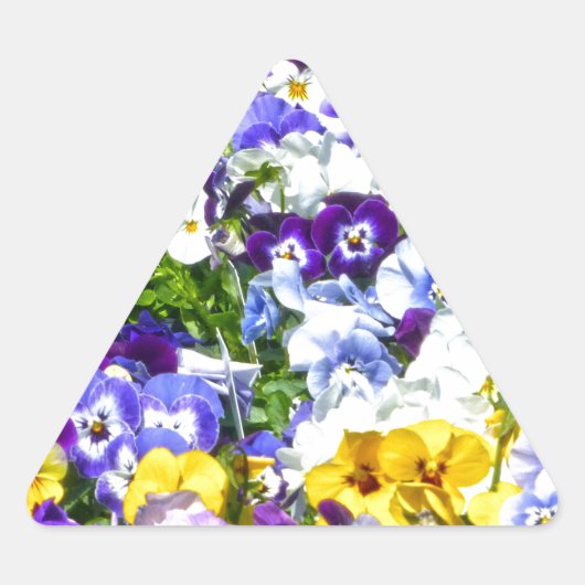Sticker Triangulaire Pansies (Devant)