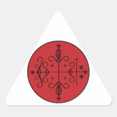 Sticker Triangulaire Papa Legba Veve (Devant)