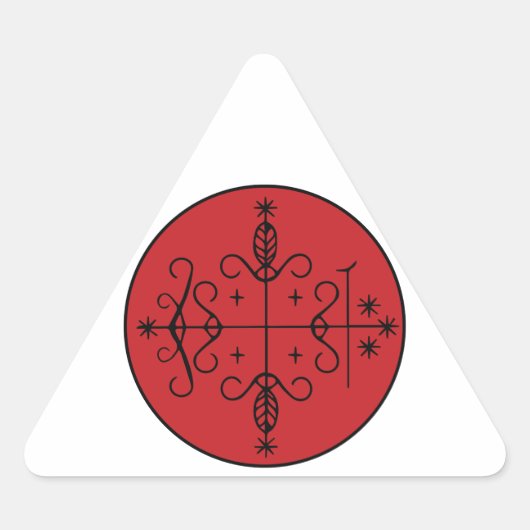 Sticker Triangulaire Papa Legba Veve (Devant)