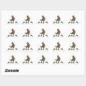 Sticker Triangulaire Papier Dinosaure (Feuille)