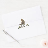 Sticker Triangulaire Papier Dinosaure (Enveloppe)
