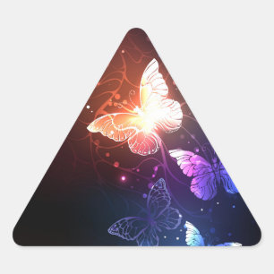 Sticker Triangulaire Papillons de nuit lumineux