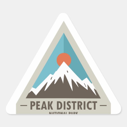 Sticker Triangulaire Parc national du district de Peak (Devant)