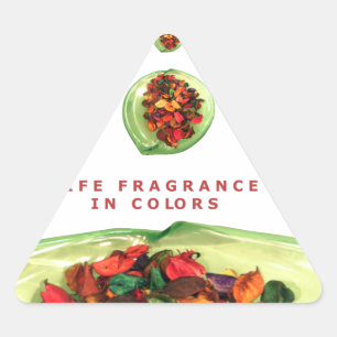 Sticker Triangulaire Parfum de vie : Message Inspirationnel Pot-pourri