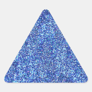 Sticker Triangulaire Parties scintillant Bleue Bleue Apparence Glamour 