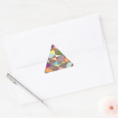 Sticker Triangulaire Parties scintillant de couleurs Abstraites (Enveloppe)