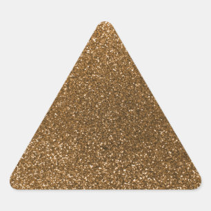 Sticker Triangulaire Parties scintillant or
