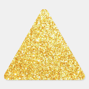 Sticker Triangulaire Parties scintillant or Blank tendance Modèle moder