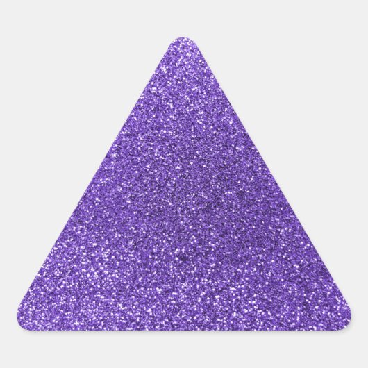 Sticker Triangulaire Parties scintillant violette (Devant)