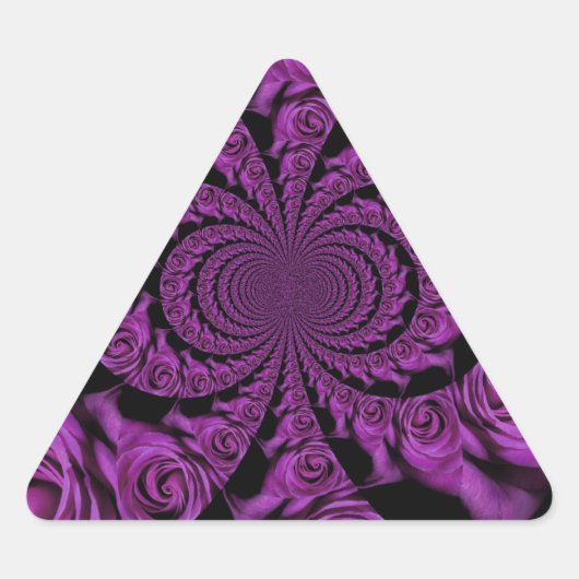 Sticker Triangulaire Passion violette : Royal Romance Roses (Devant)