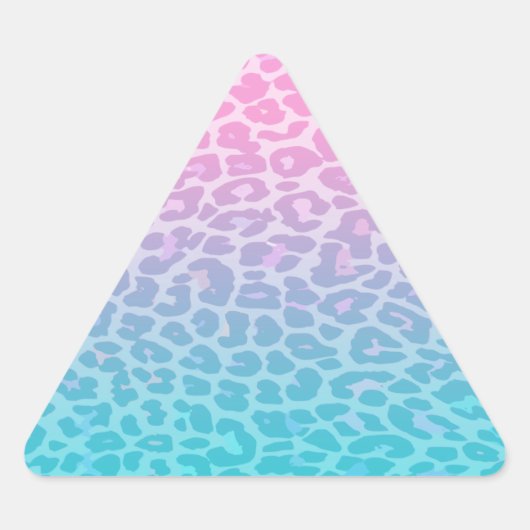 Sticker Triangulaire Pastel Ombre Leopard (Devant)
