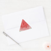 Sticker Triangulaire pastèque aquarelle. Fruit d'été tropical (Enveloppe)