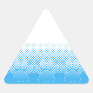 Sticker Triangulaire Patrouilles Bleues Et Blancs Avec Arrière - plan D