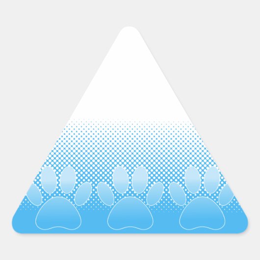 Sticker Triangulaire Patrouilles Bleues Et Blancs Avec Arrière - plan D (Devant)