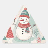 Sticker Triangulaire Pattern Scandinavian Snowman (Devant)