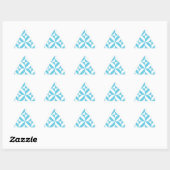 Sticker Triangulaire Patters de Ocean Blue Geometric Deco (Feuille)
