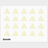 Sticker Triangulaire Patters de Pale Yellow (Feuille)