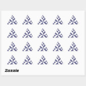 Sticker Triangulaire Patters Midnight Blue Geometric Deco Cube (Feuille)