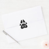 Sticker Triangulaire Paw Chien en Perdu Grunge K-9 (Enveloppe)