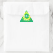 Sticker Triangulaire Peace Be With You : Inspirant Vert et Jaune (Sac)