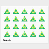 Sticker Triangulaire Peace Be With You : Inspirant Vert et Jaune (Feuille)