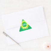 Sticker Triangulaire Peace Be With You : Inspirant Vert et Jaune (Enveloppe)