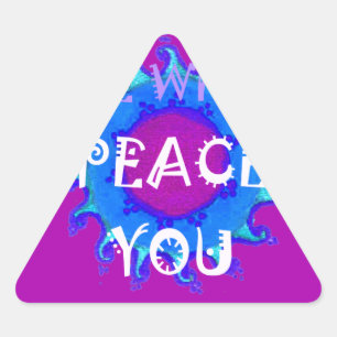 Sticker Triangulaire Peace Be With You Inspiration Print