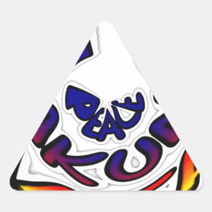 Sticker Triangulaire "Peace Hakuna Matata"