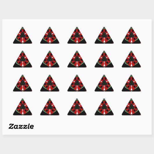 Sticker Triangulaire "Peace : with Shield Emblem" (Feuille)
