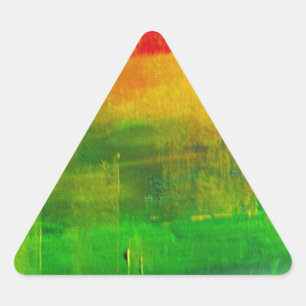 Sticker Triangulaire Peinture Abstraite