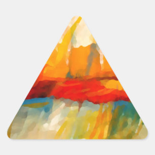 Sticker Triangulaire Peinture Abstraite moderne